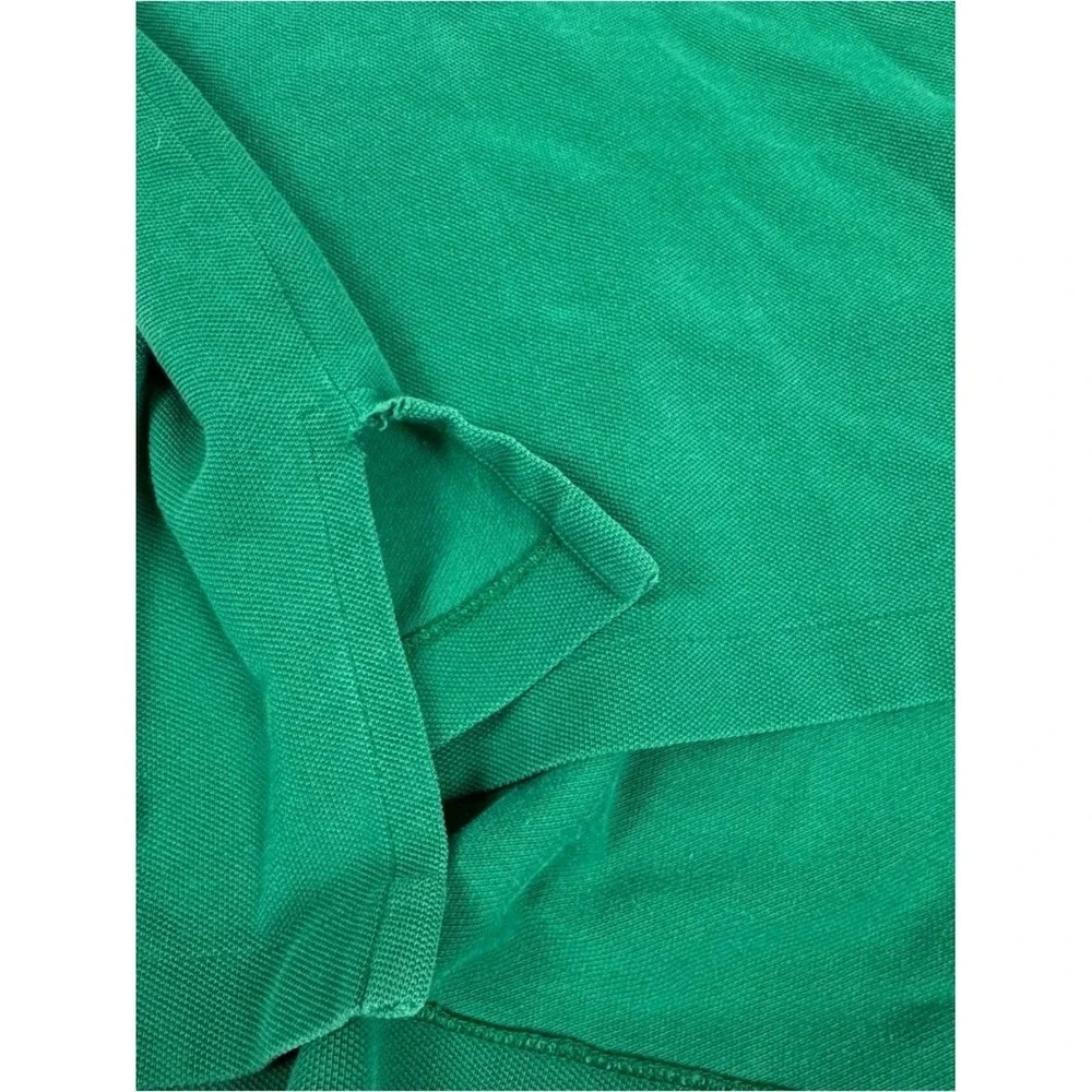 Polo Ralph Lauren Green Classic Fit Polo Shirt Red Pony Men's Large‎ Cotton